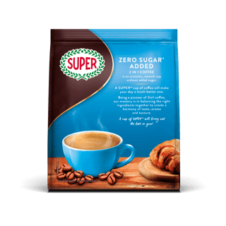 super coffee signature zero sugar back