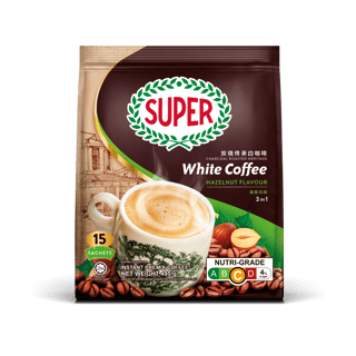 super coffee white hazelnut front